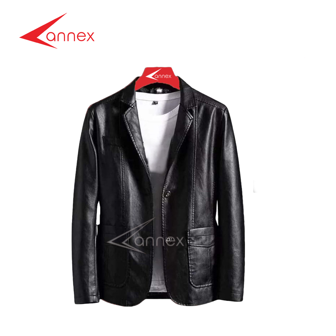 Men's Leather Blazer
